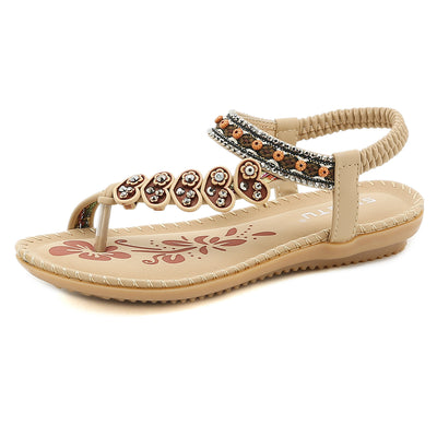 Sandalias Planas Retro con Cristales para Tallas Grandes - Chanclas de Playa - Image 15