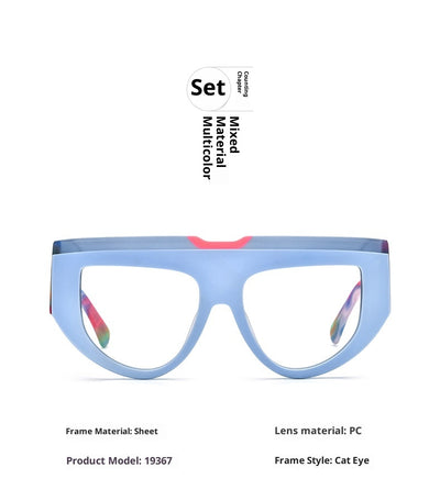 Lentes Gafas Ojo de Gato Patchwork Multicolor con Montura Mate - Image 15