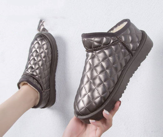 Botas Cortas Coreanas Acolchadas - Zapatos Planos Versátiles para Todo Uso - Image 3