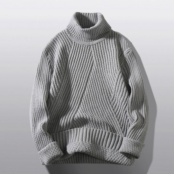 Suéter Cuello Alto Grueso Casual para Hombre
