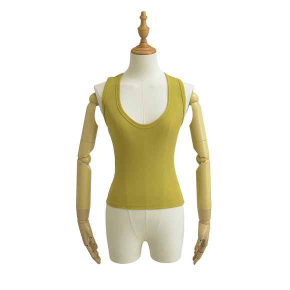 Top Corto Escote en U Profundo para Mujer