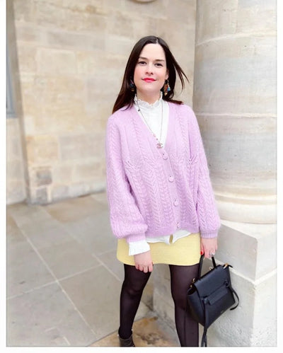 Cardigan V-Neck Multicolor en Mohair para Primavera y Verano - Image 5