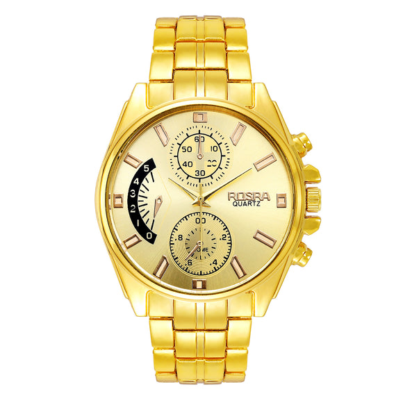 Reloj de Moda Dorado en Aleación con Cuarzo de Precisión