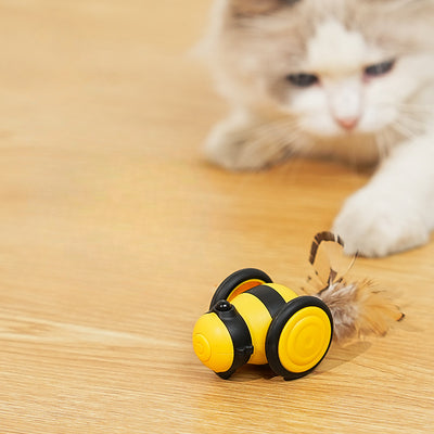 Juguete Interactivo Eléctrico para Gatos - Abejita Móvil con Plumas y Movimiento Aleatorio - Image 15