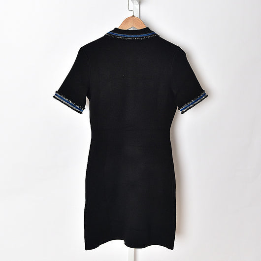 Vestido Tejido Entallado con Cuello de Solapa para Mujer - Image 9