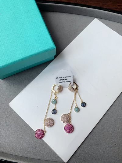 Aretes Largos Retro de Moda Suave con Degradado de Colores - Image 6