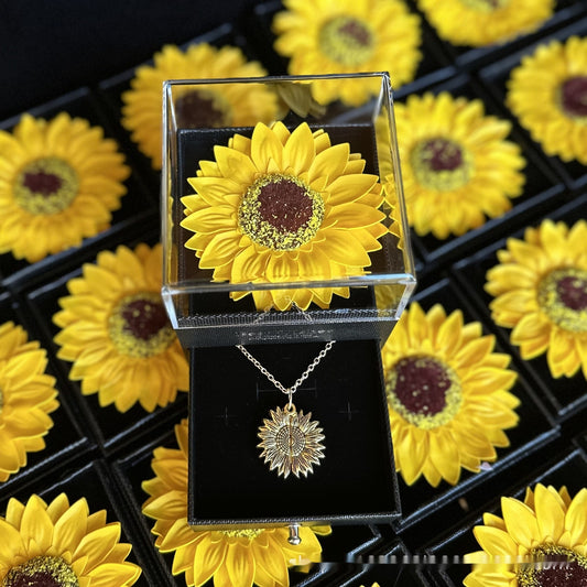 Collar Girasol de Acrílico con Caja de Joyería - Image 2
