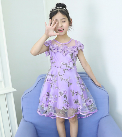 Vestido Floral Coreano Princesa para Niñas con Movimiento - Image 7