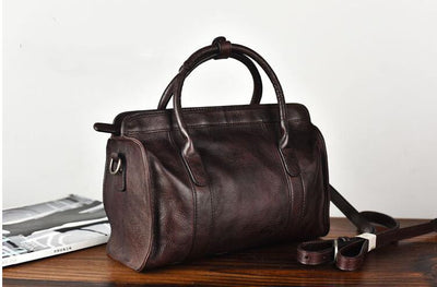 Bolso de Cuero Curtido al Vegetal Cosido a Mano - Gran Capacidad para Auto - Image 10