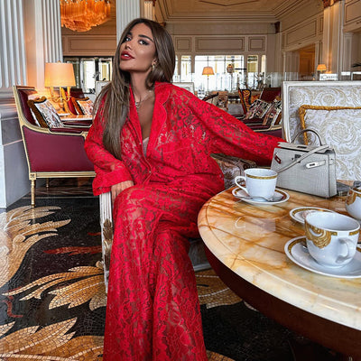 Traje Elegante Transparente con Solapas - Conjunto Sensual Moderno - Image 2