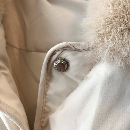 Chaqueta Acolchada para Mujer con Cuello de Piel y Diseño Rombo - Image 21