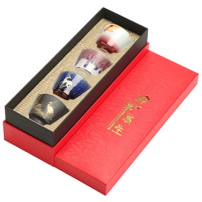 Juego de Tazas de Té de Cerámica Artesanal Estilo Japonés - Image 4