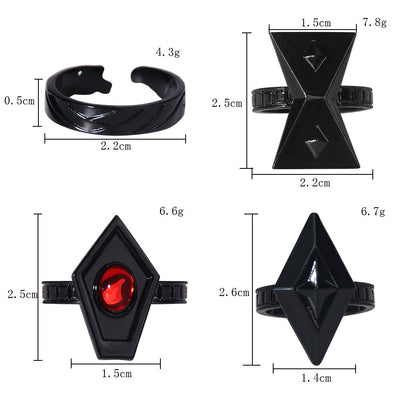Juego de Anillos de Nogal Negro Exquisito - Image 11