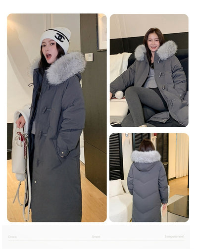 Abrigo de Algodón Grueso Estilo Coreano con Botones de Nudo Chino - Image 14