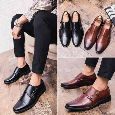 Zapatos de Cuero Slip-On Británicos Talla Grande para Hombre - Image 4