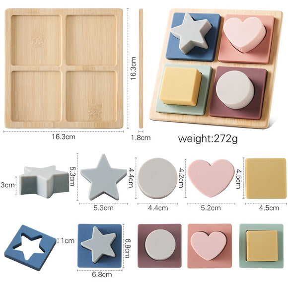 Puzzle de Formas Comestibles para Reconocimiento Infantil