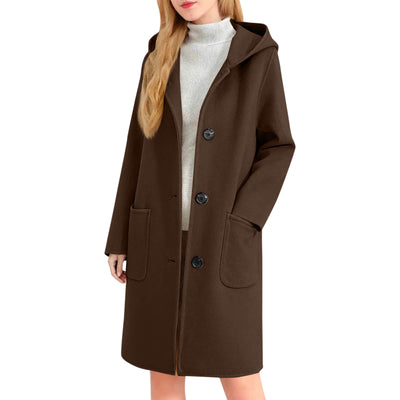 Abrigo de Lana Reversible para Mujer con Capucha - Image 18