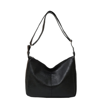 Bolsa Retro para Mujer de Gran Capacidad en Colores Sólidos - Image 5