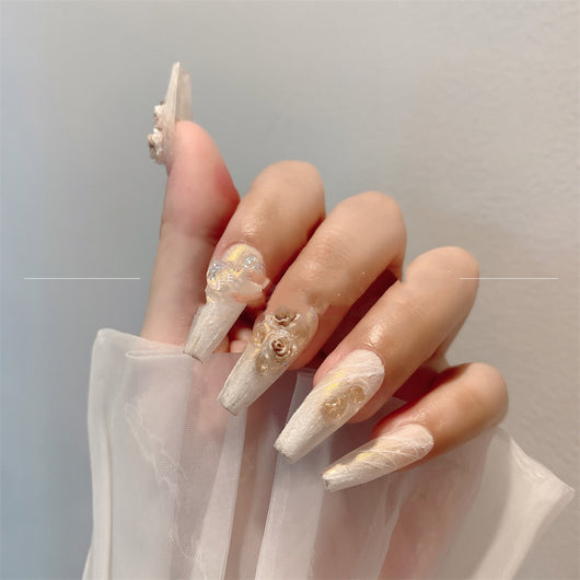Parches de Uñas Camellia Premium Artesanales para Novia - Image 3