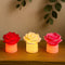 Set de 3 Lámparas LED Rosa con Patrón Romántico para Mesita de Noche