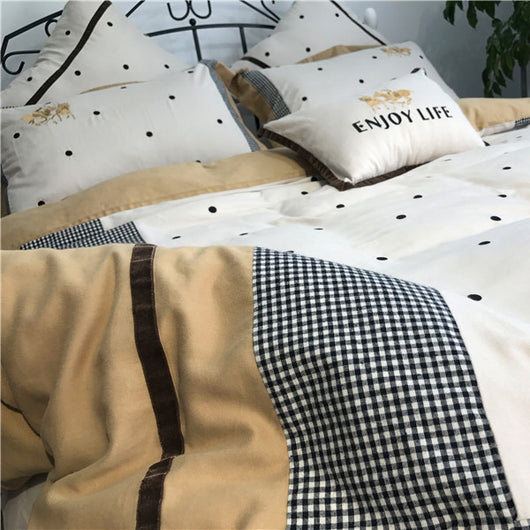 Juego de Cama Franela Acolchada 100% Algodón con Bordado Escocés - Image 10