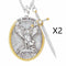 Protection Shield Western Mythology Faith Necklace Angel necklace 2PCS