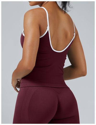 Chaleco Deportivo Mujer Espalda Descubierta Contraste de Colores - Image 12