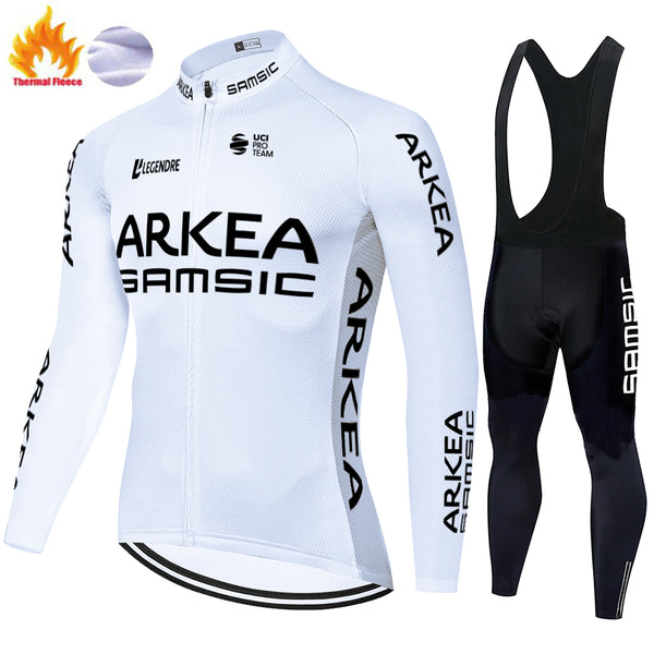 Jersey de Ciclismo con Babero Corto en Fleece