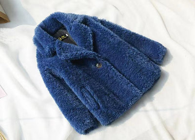 Abrigo de Niña Cashmere Grueso con Forro de Piel - Image 13