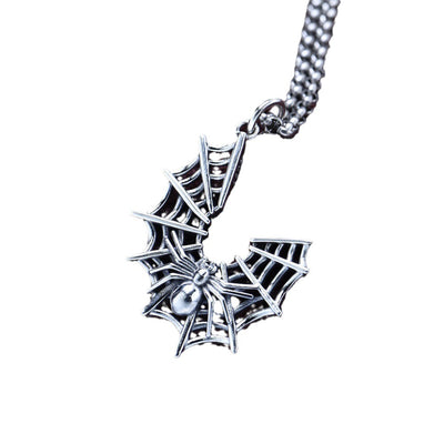 Collar Gótico Tela de Araña en Plata 925 - Colgante Ornamental - Image 4