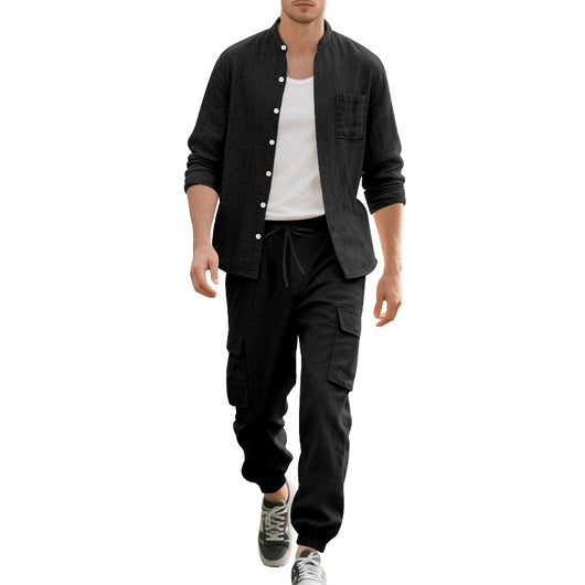 Cardigan Suelto de Lino para Playa - Conjunto Casual de Manga Larga - Image 5