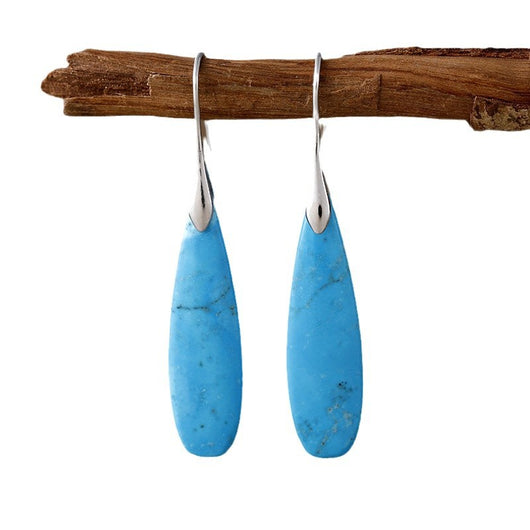 Aretes de Piedra Natural Lujo Ligero - Gotas de Agua Elegantes - Image 5