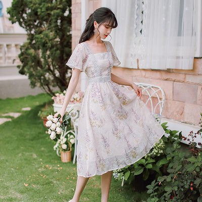 Vestido Retro de Encaje Floral con Elegancia Vintage - Image 8