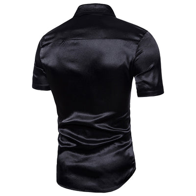 Camisa Casual de Manga Corta Básica para Hombre - Diseño Versátil y Cómodo - Image 7