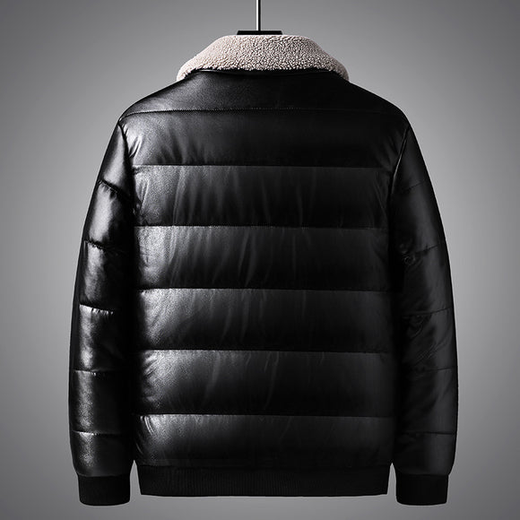 Chaqueta de Invierno para Hombre con Cuello Solapa Acolchada