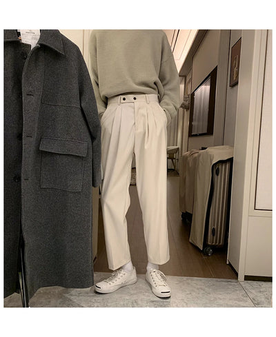 Pantalones Casuales Holgados Vintage para Hombre con Detalle Colgante - Image 13