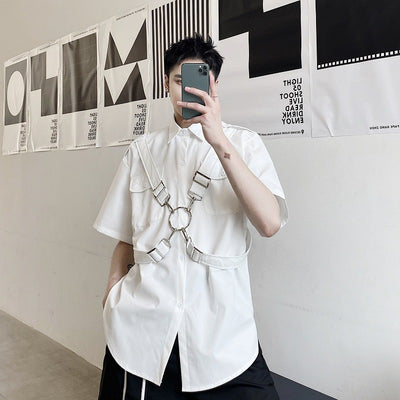 Camisa Clásica de Manga Corta Negra - Image 4