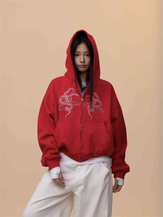 Sudadera Estampada con Capucha Retro para Mujer - Image 2