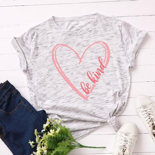 Playera Holgada para Mujer con Corazón y Cuello Redondo - Image 19