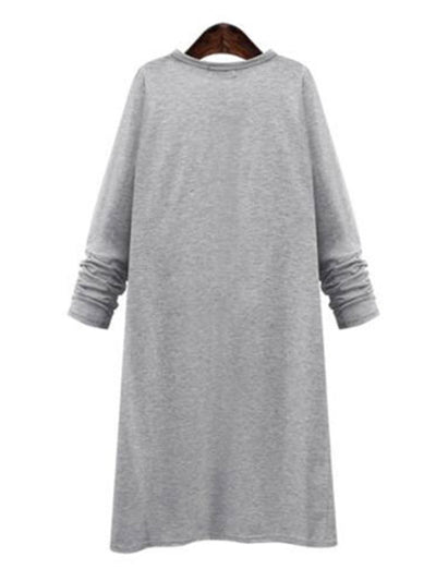 Cardigan Trench Largo de Punto para Mujer - Image 3