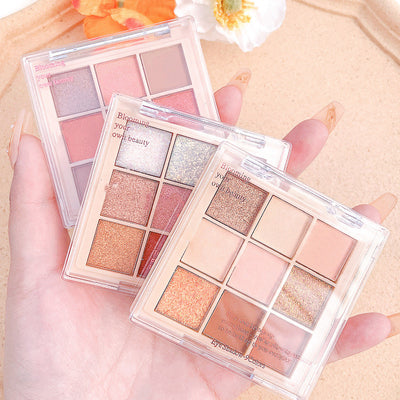 Paleta de Sombras de Ojos 9 Colores Tierra - Maquillaje Profesional