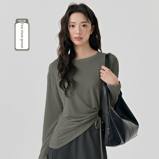 Blusa Deportiva Modal con Recortes Laterales y Cordón Ajustable - Image 6