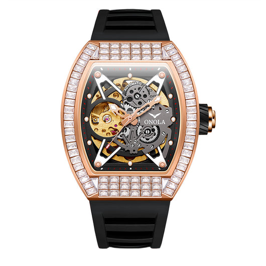 Reloj Automático Mecánico para Hombre con Correa de Silicona y Resistencia al Agua - Image 10