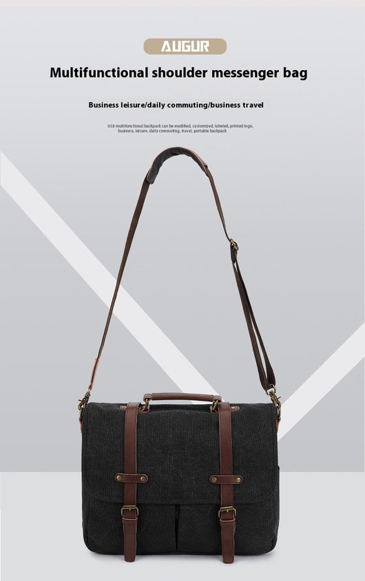 Bolsa de Lona Retro para Hombre - Bandolera de Estilo Vintage - Image 13