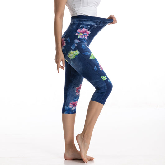 Leggings Denim Estampado con Ajuste Slim Elástico - Image 13