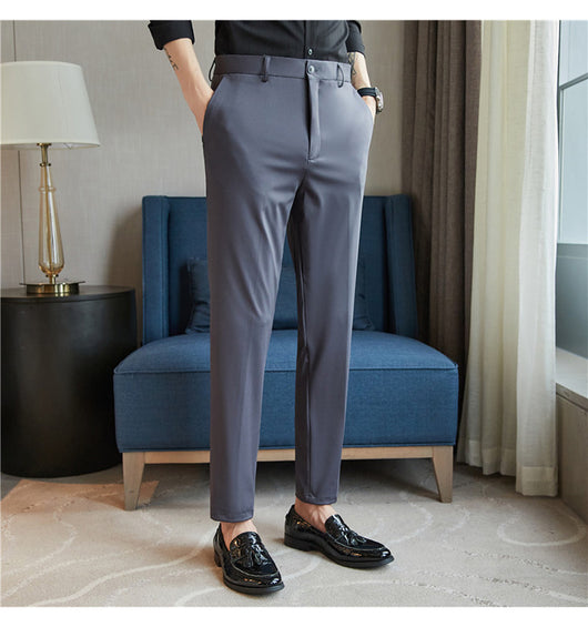 Pantalones Casuales Slim Fit de Color Sólido para Hombre - Image 10