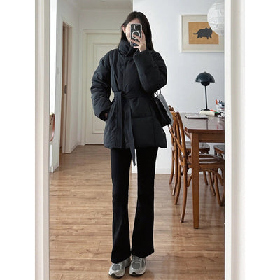 Chaqueta de Algodón con Cordones y Control de Cintura para Mujer - Image 4