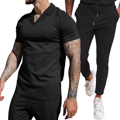 Traje Casual de Dos Piezas con Camisa Cuello V y Pantalón Corto - Image 20