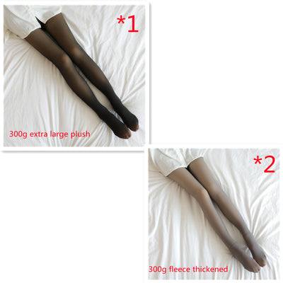 Leggings Térmicos Translúcidos Talla Grande con Forro Polar - Pantimedias Cálidas para Invierno - Image 27