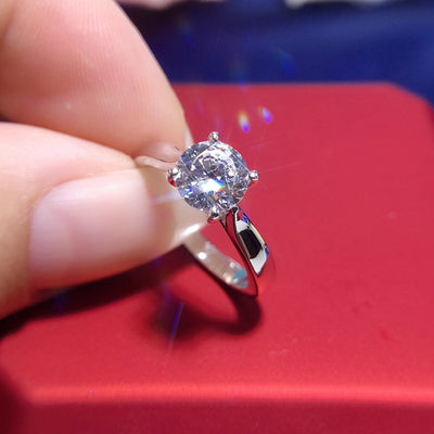 Anillo de Moissanita Simulada para Mujer - Image 13